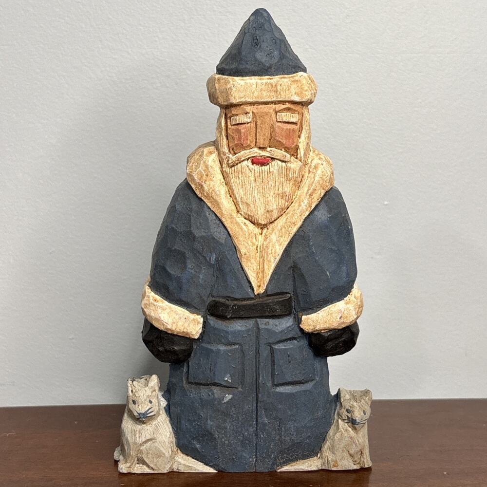 Old World Santa Matts Claus Sweden By Lancy Smith Hand Carved Folk Art